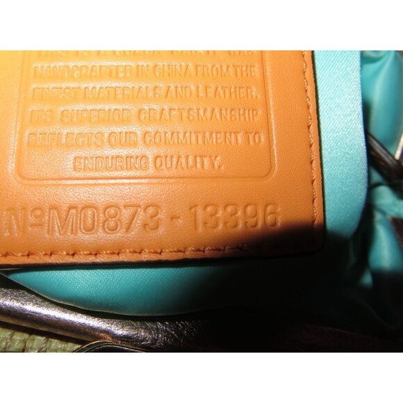 SOLD Coach Limited Edition Bonnie Cashin Woven Straw Kisslock Demi chain bag - Picture 8 of 11